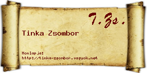 Tinka Zsombor névjegykártya