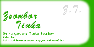 zsombor tinka business card
